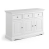 Bílá komoda z masivu Belluno Elegante 3D3S s bílou deskou Belluno Elegante Komody MHPL002BK
