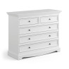 Bílá komoda z masivu Belluno Elegante 5S s bílou deskou Belluno Elegante Komody MHPL005BK