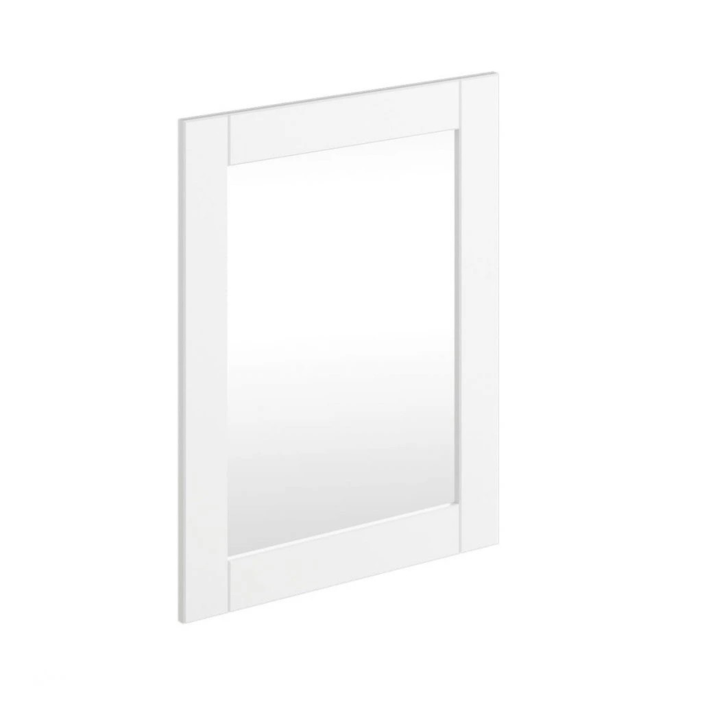 Belluno Elegante zrcadlo malé z masivu 60x75 cm bílé Belluno Elegante Zrcadla MHPL037BK