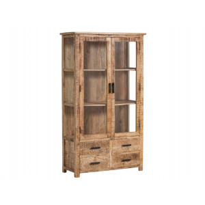 Masivní vitrína Malawi - mangové dřevo VÝPRODEJ  Vitríny MH1479W