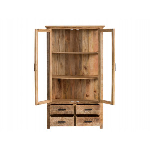 Masivní vitrína Malawi - mangové dřevo VÝPRODEJ  Vitríny MH1479W