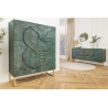 Vysoká komoda Snake tyrkysová 120cm mangové dřevo Black Komody 45303