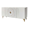 Dřevěná komoda White Golden Sunset 177cm mango Black Místnosti 45642