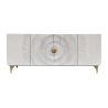 Dřevěná komoda White Golden Sunset 177cm mango Black Místnosti 45642
