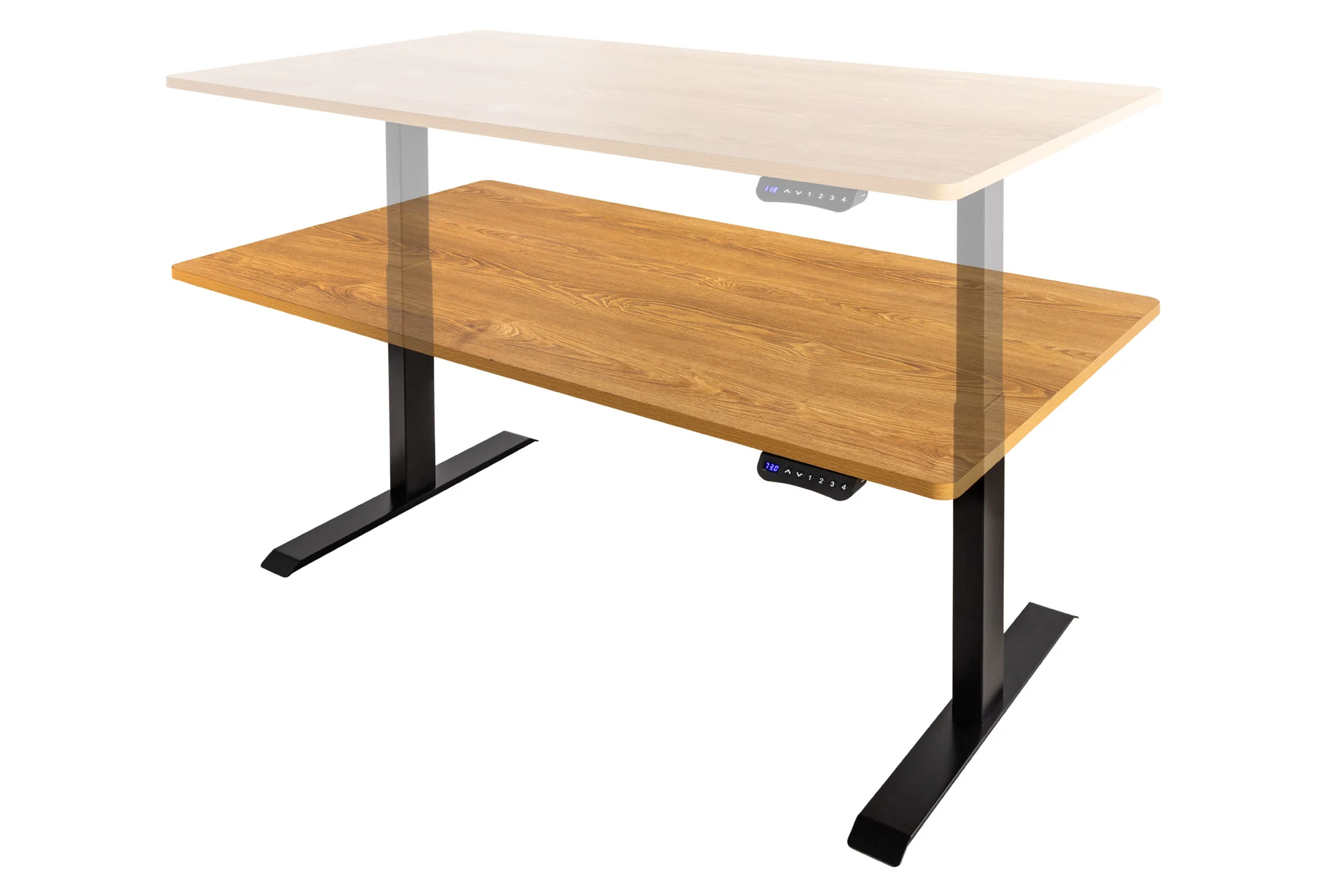 Výškově nastavitelný psací stůl OAK DESK 160 cm dubový vzhled  Pracovní a psací stoly 41930