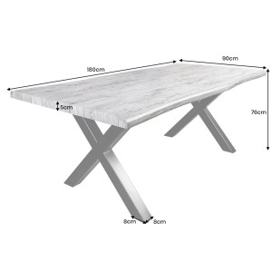 Jídelní stůl WILD 180cm masiv šedý divoký dub  Jídelní stoly 45086