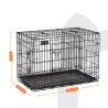Přepravka, klec pro psa 2dveřová PET XXV  Pro domácí mazlíčky PPD36BK