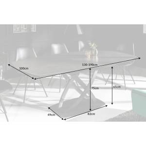 Jídelní stůl INCEPTUN 130-190cm keramický antracit  Jídelní stoly 6541398