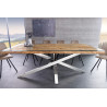 Jídelní stůl BARRACUDA 220 CM sklo/masiv teak  Jídelní stoly 43625