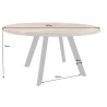 Kulatý jídelní stůl IRON CRAFT 145 CM přírodní masiv mango  Jídelní stoly 43836