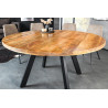 Kulatý jídelní stůl IRON CRAFT 145 CM přírodní masiv mango  Jídelní stoly 43836