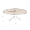 Kulatý jídelní stůl BARRACUDA 140 cm sklo/masiv teak  Jídelní stoly 43623