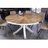 Kulatý jídelní stůl BARRACUDA 140 cm sklo/masiv teak  Jídelní stoly 43623