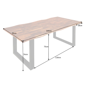 Jídelní stůl GENESIS 160 CM masiv akácie  Jídelní stoly 42050