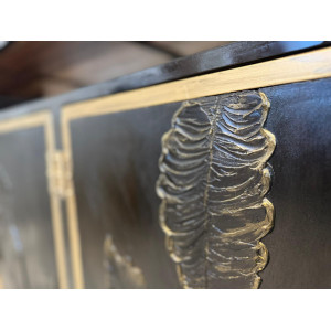 Unikátní ručně malovaná komoda Leaf s 3D designem VÝPRODEJ Angels Art Nábytek ANG001