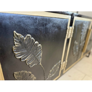 Unikátní ručně malovaná komoda Leaf s 3D designem VÝPRODEJ Angels Art Nábytek ANG001