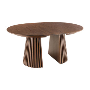 Kulatý jídelní stůl VALHALLA BROWN 120-160-200 CM rozkládací  Jídelní stoly 44093