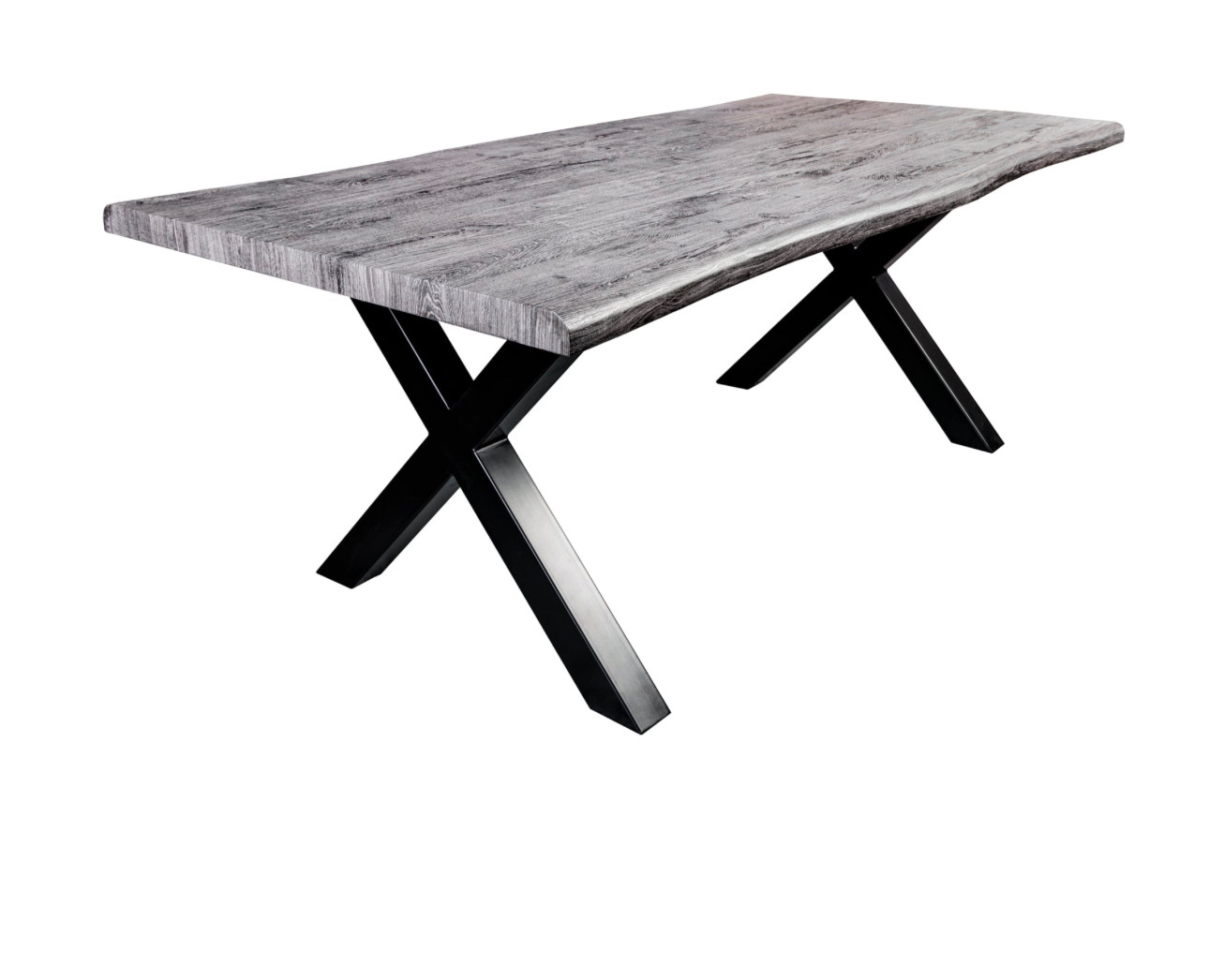 Jídelní stůl WILD 160 cm masiv divoký dub šedý  Jídelní stoly 45085