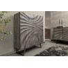 Vysoká komoda HURRICANE 120cm 3D akátové dřevo  Místnosti 44445