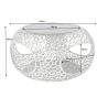 Konferenční stolek LEAF 40 CM stříbrný/černé sklo  Nábytek 44147