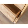 Komoda 4 zásuvky sklo, dub, barva přírodní dub, kolekce Modern Loft Modern loft Komody PLMOL04S