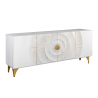 Dřevěná komoda White Golden Sunset 177cm mango Black Místnosti 45642