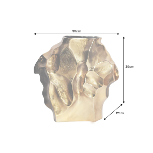 Váza LIQUID 30 CM zlatá  Doplňky a dekorace 44876