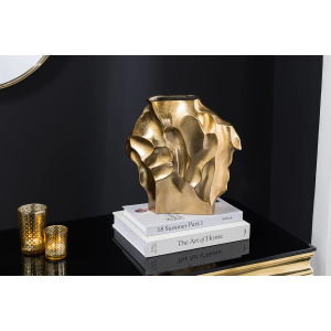 Váza LIQUID 30 CM zlatá  Doplňky a dekorace 44876