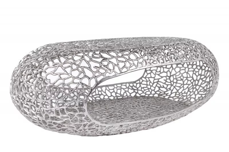 Konferenční stolek LEAF II 120 stříbrný  Konferenční stolky 44148