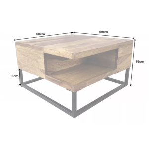 Konferenční stolek GIANT 60 CM masiv sheesham  Konferenční stolky 43750