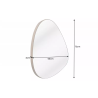 Nástěnné zrcadlo AMSTERDAM 70 CM přírodní dub  Zrcadla 43868