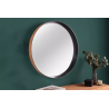 Nástěnné zrcadlo AMSTREDAM 70 CM černé/přírodní dub  Zrcadla 43869