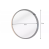 Nástěnné zrcadlo AMSTREDAM 70 CM černé/přírodní dub  Zrcadla 43869