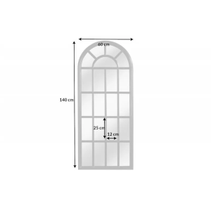 Luxusní zrcadlo CASTILLO 140 CM černé  Zrcadla 43631
