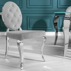 Židle Modern Barock šedá - sada 2 kusů Baroque Jídelní židle MH383420