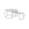 2SET konferenční stolek ELEGANCE 70 CM mramorový vzhled  Nábytek 43641