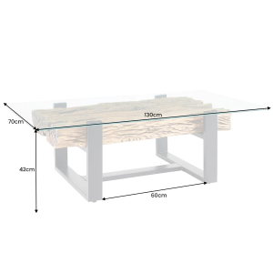 Konferenční stolek BARRACUDA 130 CM masiv teak  Konferenční stolky 43344