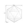 Nástěnné zrcadlo DIAMOND 60 CM černé  Doplňky a dekorace 43824