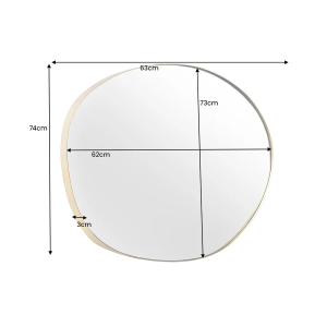 Nástěnné zrcadlo NOEMI 70 CM zlaté  Doplňky a dekorace 43820