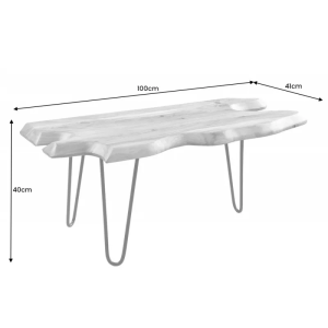 Konferenční stolek WILD 100 CM masiv akácie  Konferenční stolky 43341
