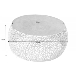 Konferenční stolek LEAF 75 CM stříbrný  Konferenční stolky 43229