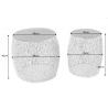 2SET konferenční stolek LEAF 40 CM stříbrný  Konferenční stolky 43226
