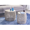 2SET konferenční stolek LEAF 40 CM stříbrný  Konferenční stolky 43226