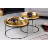 2SET konferenční stolek ELEMENTS TABLET 57/46 CM zlatý  Nábytek 42730