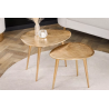 2SET konferenční stolek ELEMENTS 39/32 CM zlatý  Nábytek 42719