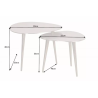 2SET konferenční stolek ELEMENTS 39/32 CM stříbrný  Nábytek 42718