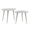 2SET konferenční stolek ELEMENTS 39/32 CM stříbrný  Nábytek 42718