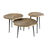 3SET konferenční stolek ORGANIC 57/50/39 CM zlatý  Nábytek 42247