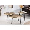 3SET konferenční stolek ORGANIC 57/50/39 CM zlatý  Nábytek 42247
