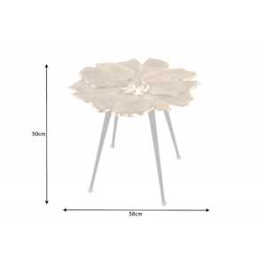 Odkládací stolek GINKGO LEAFS 58 CM zlatý  Komody 42243